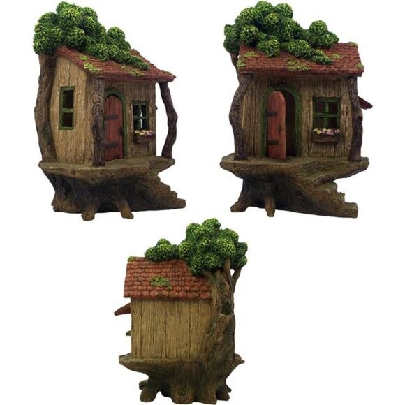 Fairy Garden Houses for Outdoor - Large Fairy Tree House with a Door That Opens - Picture 2 of 6